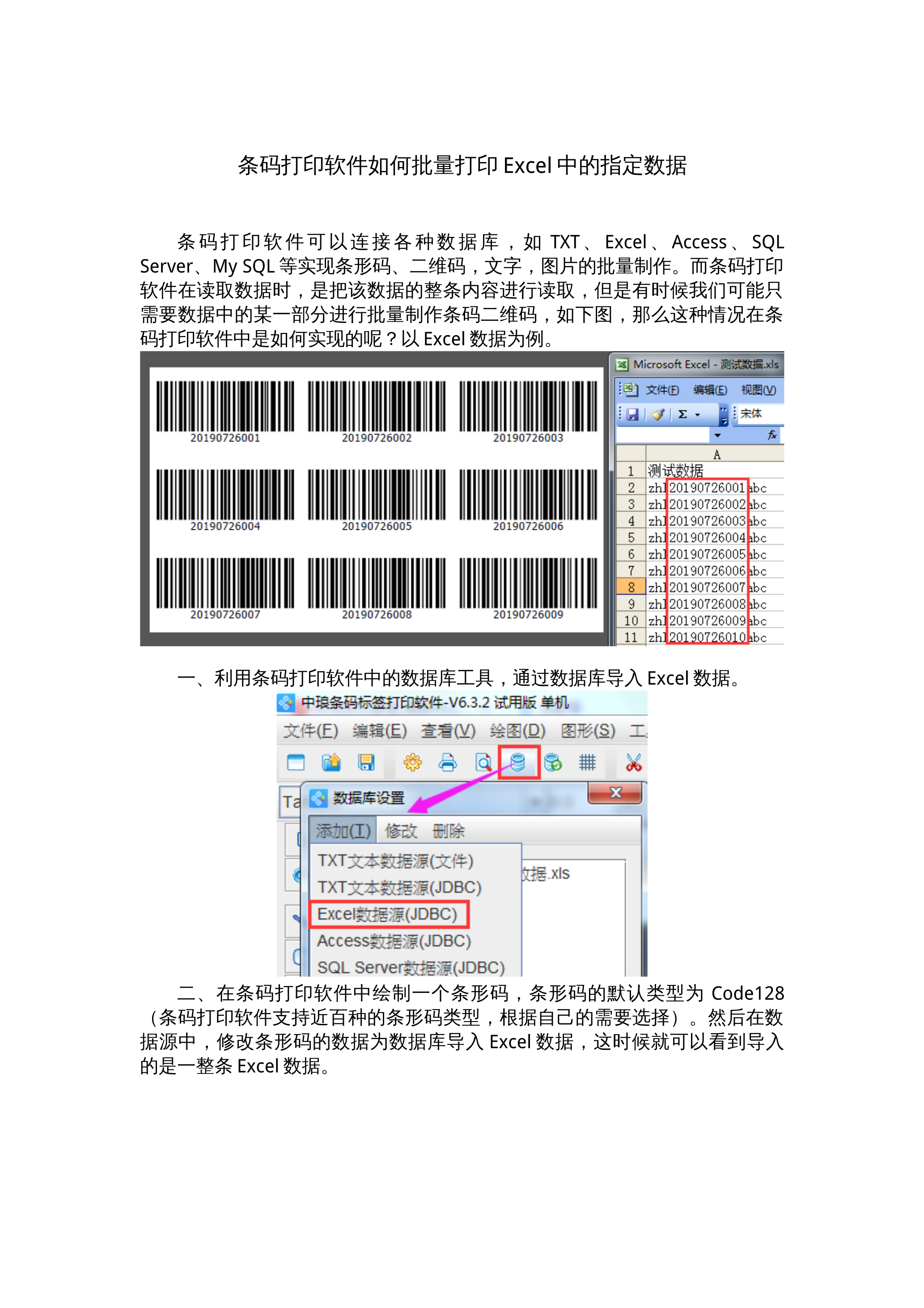 条码打印软件如何批量打印Excel中的指定数据 封面